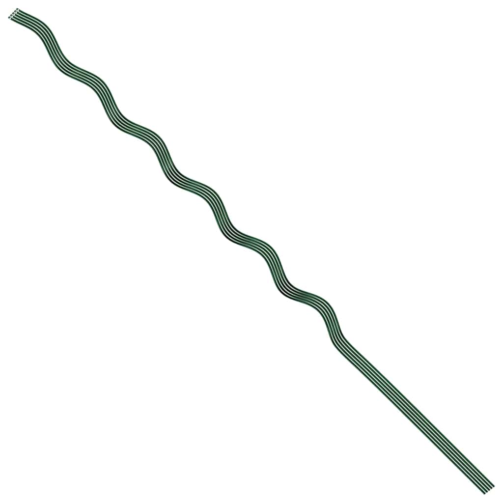vidaXL Wsparcie roślin 5 pcs Zielony 150 x 0,6 x 0,6 cm Stal