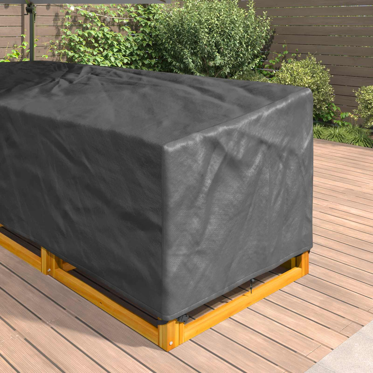 vidaXL Pokrowiec na meble 270 x 270 x 80 cm Tkanina Oxford 600D Czarny