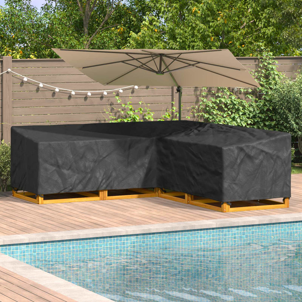 vidaXL Pokrowiec na meble 270 x 270 x 80 cm Tkanina Oxford 600D Czarny