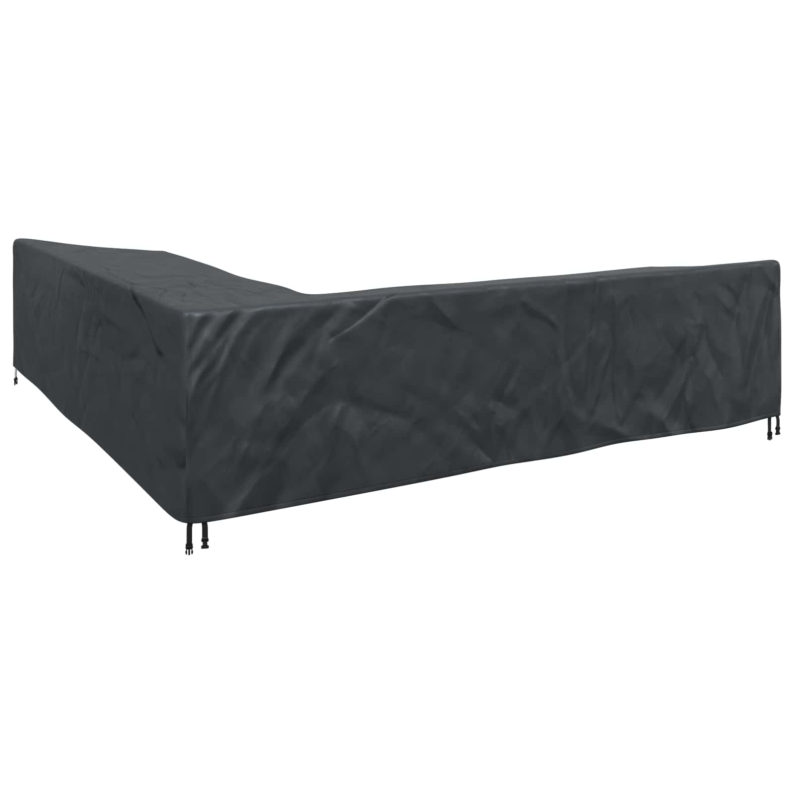 vidaXL Pokrowiec na meble Czarny 300 x 300 x 80 cm Tkanina Oxford 210D