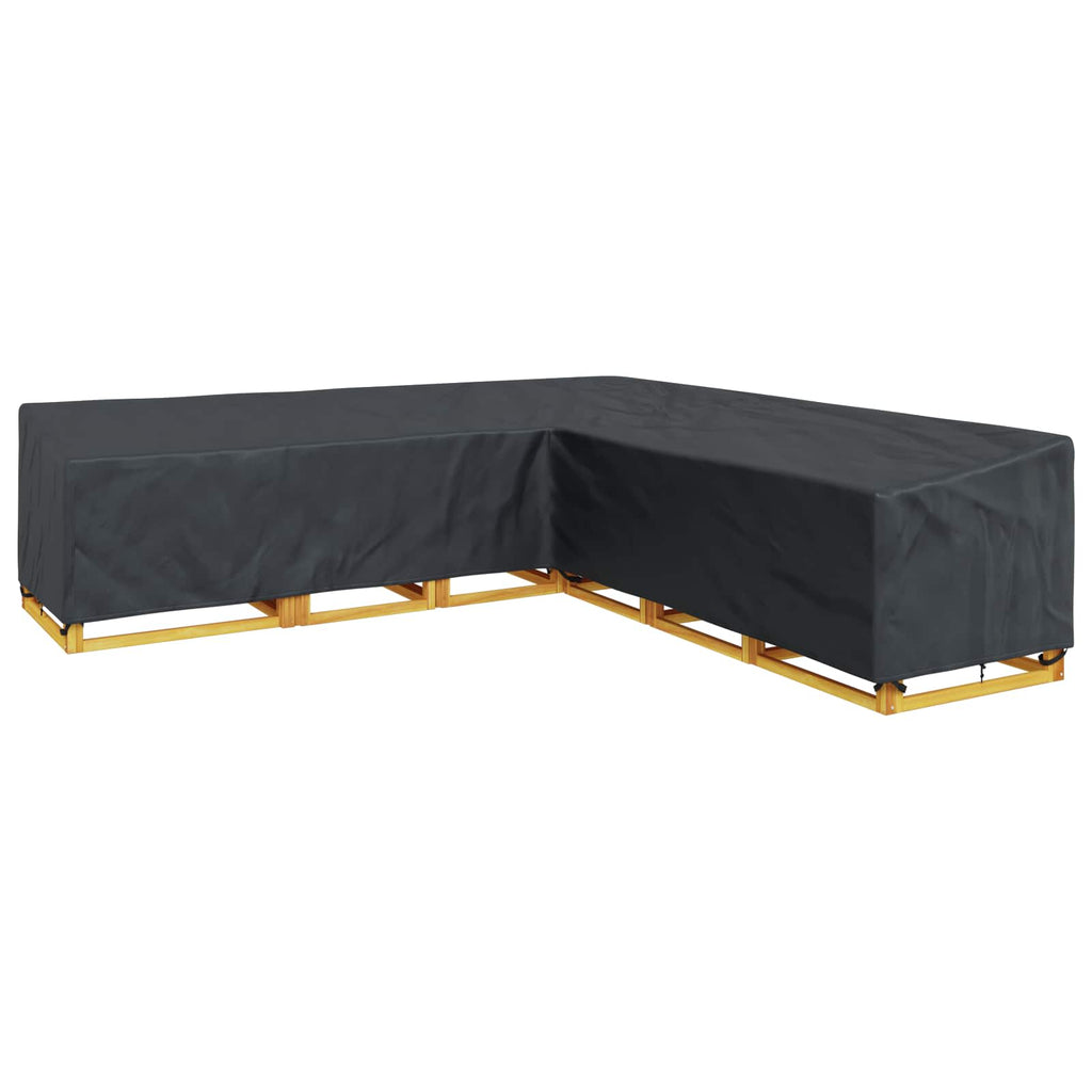 vidaXL Pokrowiec na meble Czarny 300 x 300 x 80 cm Tkanina Oxford 210D