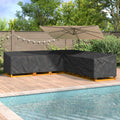 vidaXL Pokrowiec na meble Czarny 300 x 300 x 80 cm Tkanina Oxford 420D