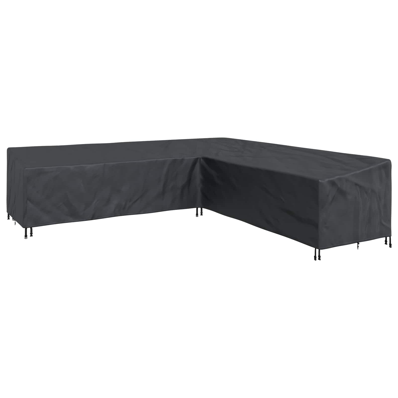 vidaXL Pokrowiec na meble Czarny 300 x 300 x 80 cm Tkanina Oxford 420D