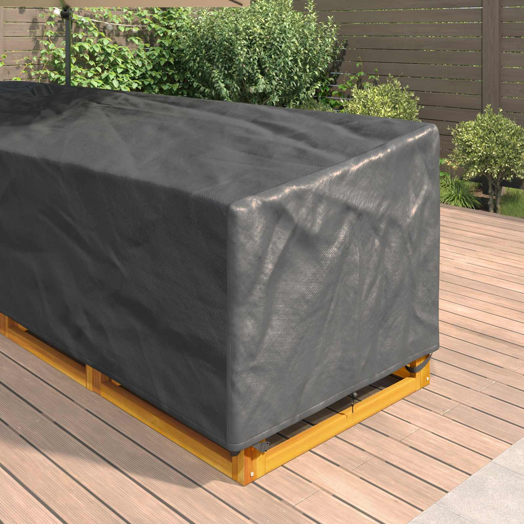 vidaXL Pokrowiec na meble Czarny 325 x 325 x 80 cm Tkanina Oxford 210D