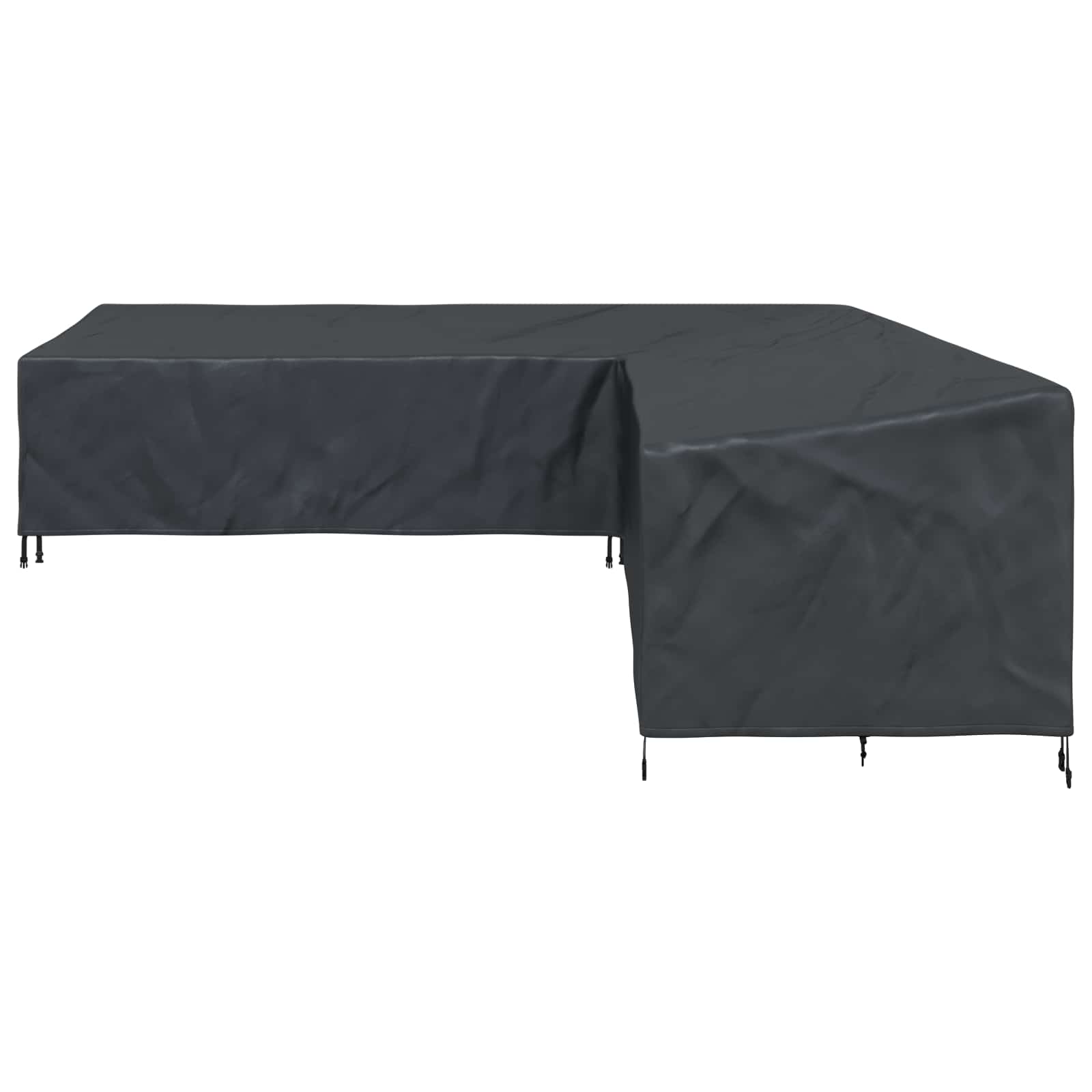 vidaXL Pokrowiec na meble Czarny 325 x 325 x 80 cm Tkanina Oxford 210D