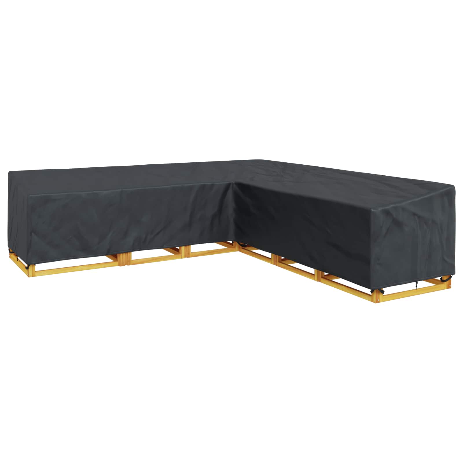 vidaXL Pokrowiec na meble Czarny 325 x 325 x 80 cm Tkanina Oxford 210D