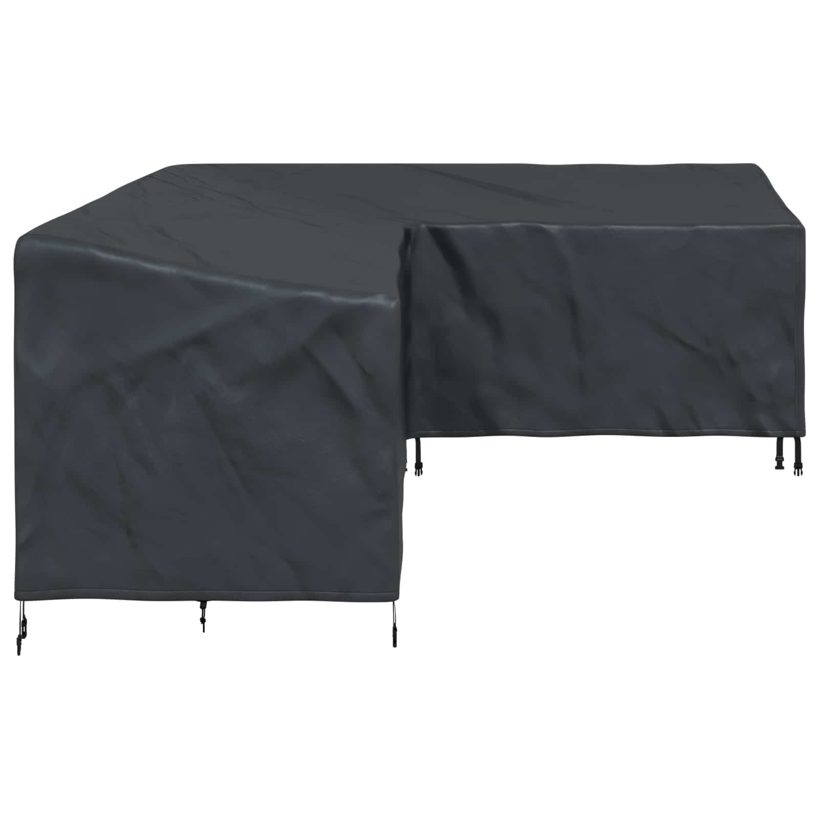 vidaXL Pokrowiec na meble Czarny 250 x 180 x 80 cm Tkanina Oxford 210D