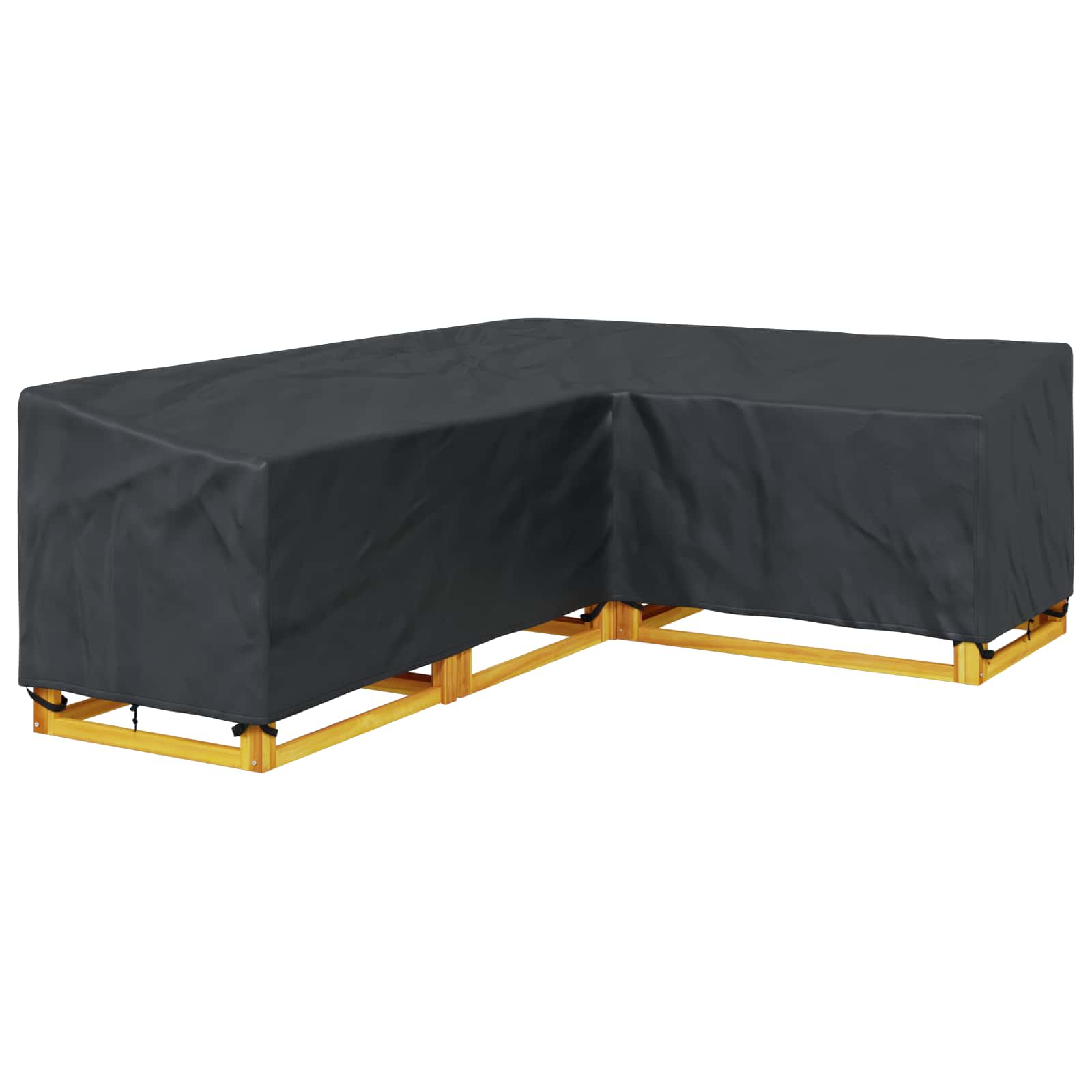 vidaXL Pokrowiec na meble Czarny 250 x 180 x 80 cm Tkanina Oxford 210D