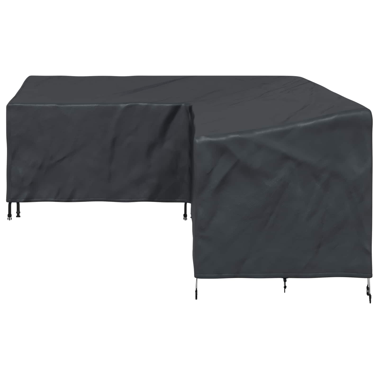 vidaXL Pokrowiec na meble Czarny 250 x 180 x 80 cm Tkanina Oxford 210D