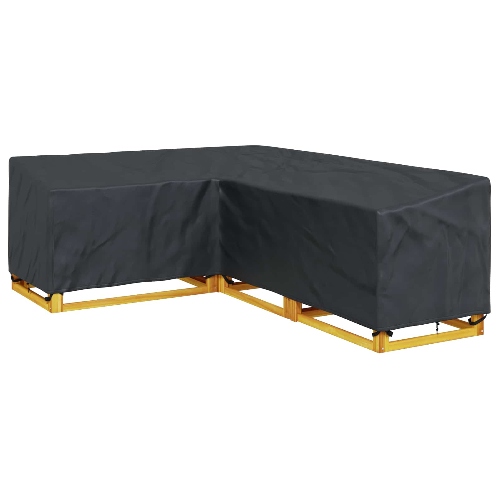 vidaXL Pokrowiec na meble Czarny 250 x 180 x 80 cm Tkanina Oxford 210D