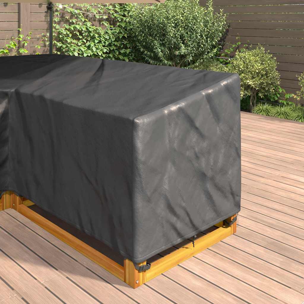vidaXL Pokrowiec na meble 260 x 210 x 80 cm Tkanina Oxford 600D Czarny