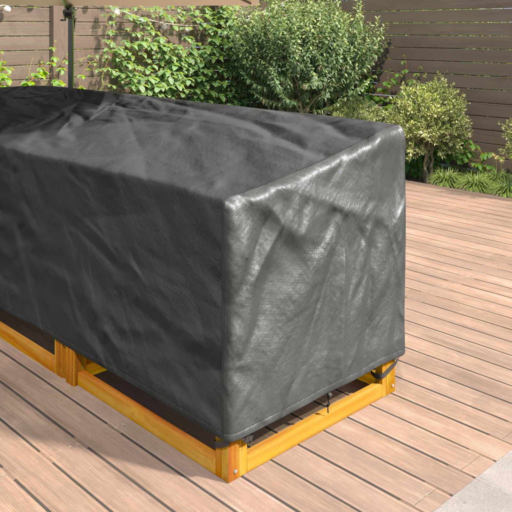 vidaXL Pokrowiec na meble Czarny 260 x 210 x 80 cm Tkanina Oxford 210D