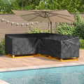 vidaXL Pokrowiec na meble Czarny 260 x 210 x 80 cm Tkanina Oxford 210D