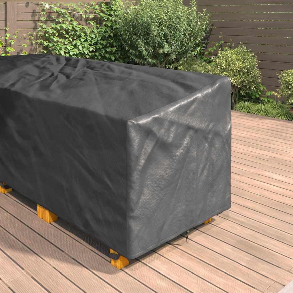 vidaXL Pokrowiec na meble Czarny 286 x 222 x 80 cm Tkanina Oxford 210D