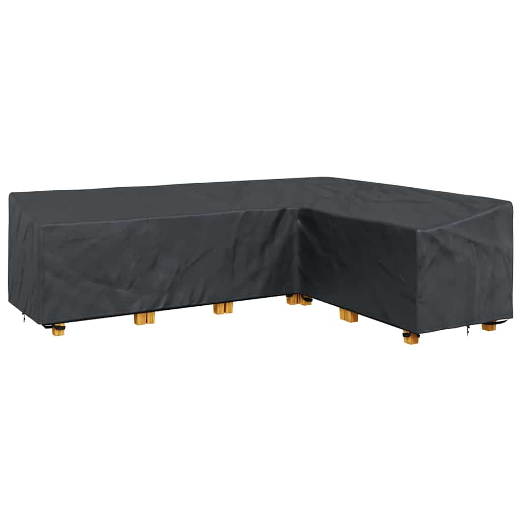 vidaXL Pokrowiec na meble Czarny 286 x 222 x 80 cm Tkanina Oxford 210D