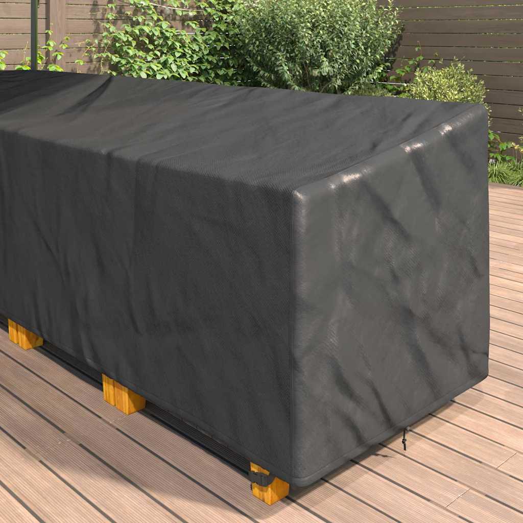 vidaXL Pokrowiec na meble Czarny 286 x 222 x 80 cm