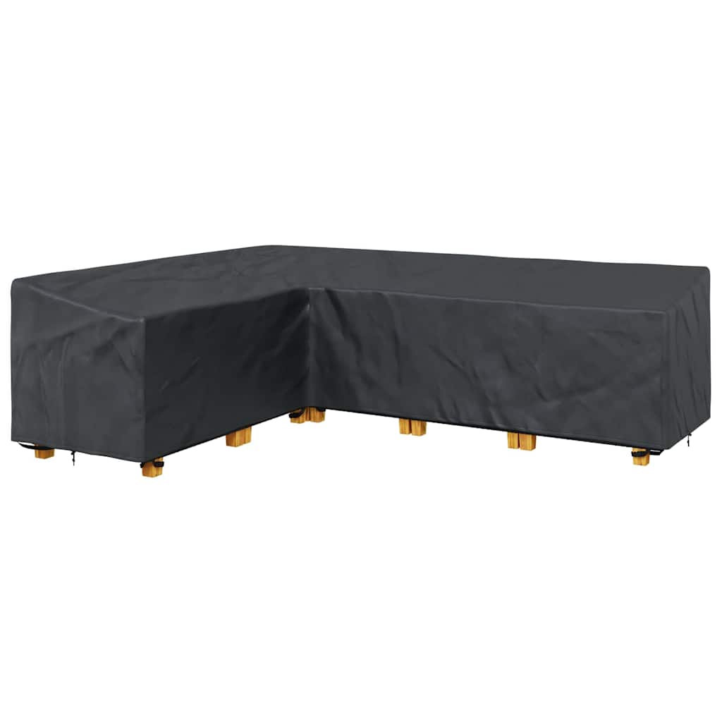 vidaXL Pokrowiec na meble Czarny 286 x 222 x 80 cm