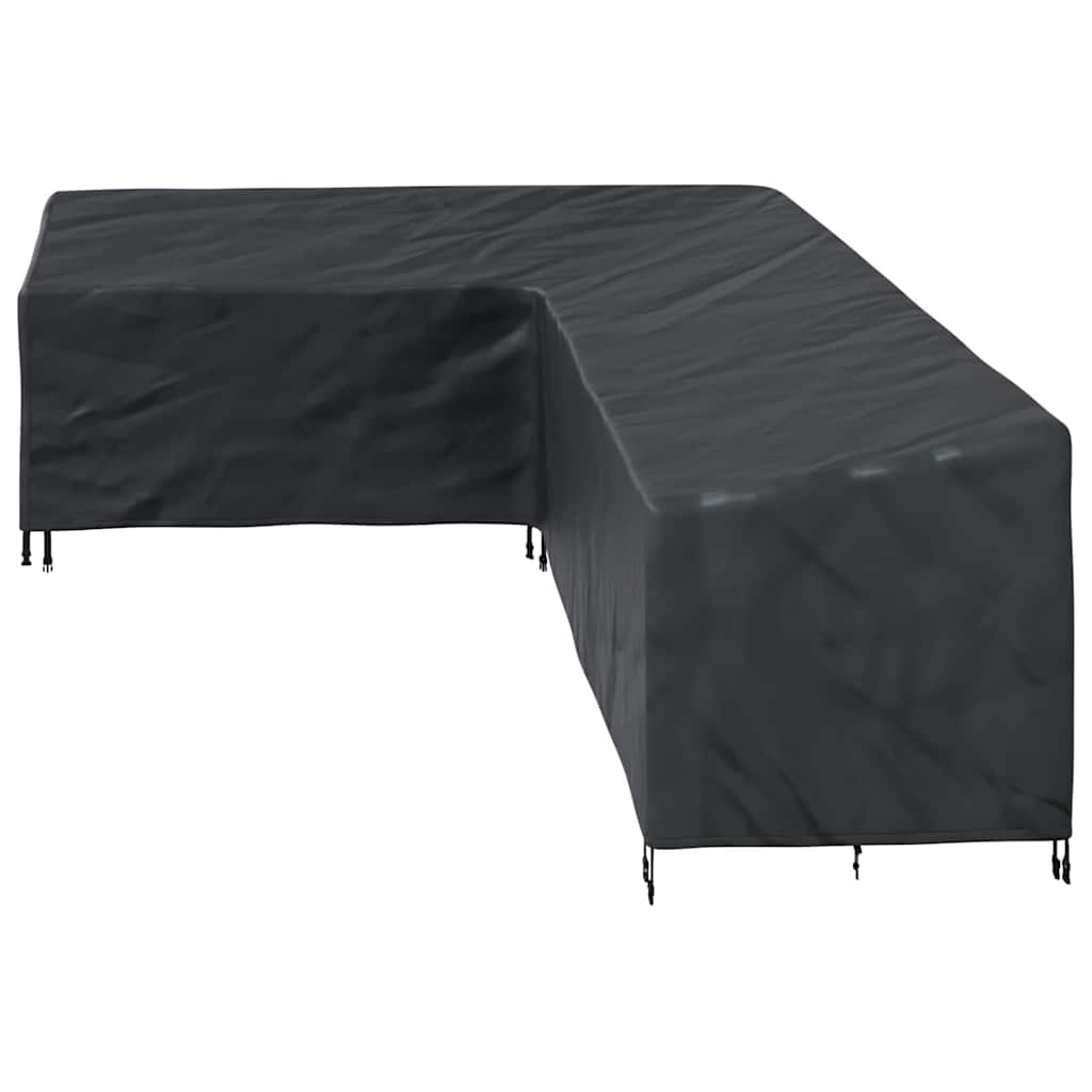 vidaXL Pokrowiec na meble Czarny 286 x 222 x 80 cm