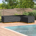 vidaXL Pokrowiec na meble Czarny 330 x 255 x 80 cm Tkanina Oxford 210D