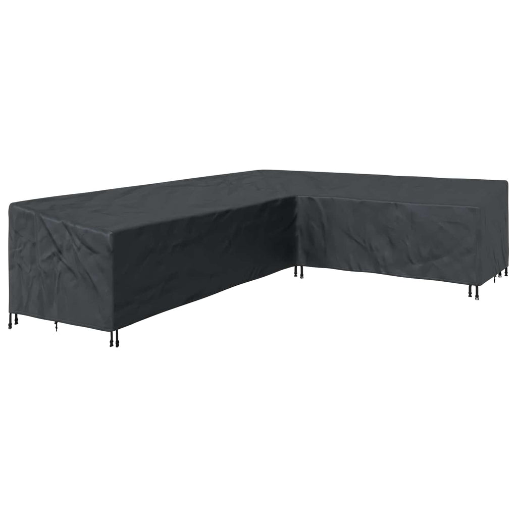 vidaXL Pokrowiec na meble Czarny 330 x 255 x 80 cm Tkanina Oxford 210D
