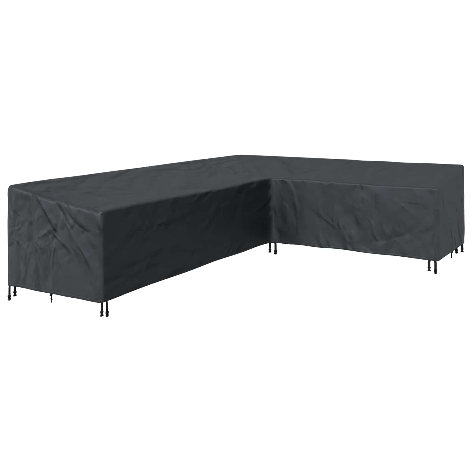 vidaXL Pokrowiec na meble Czarny 330 x 255 x 80 cm Tkanina Oxford 210D