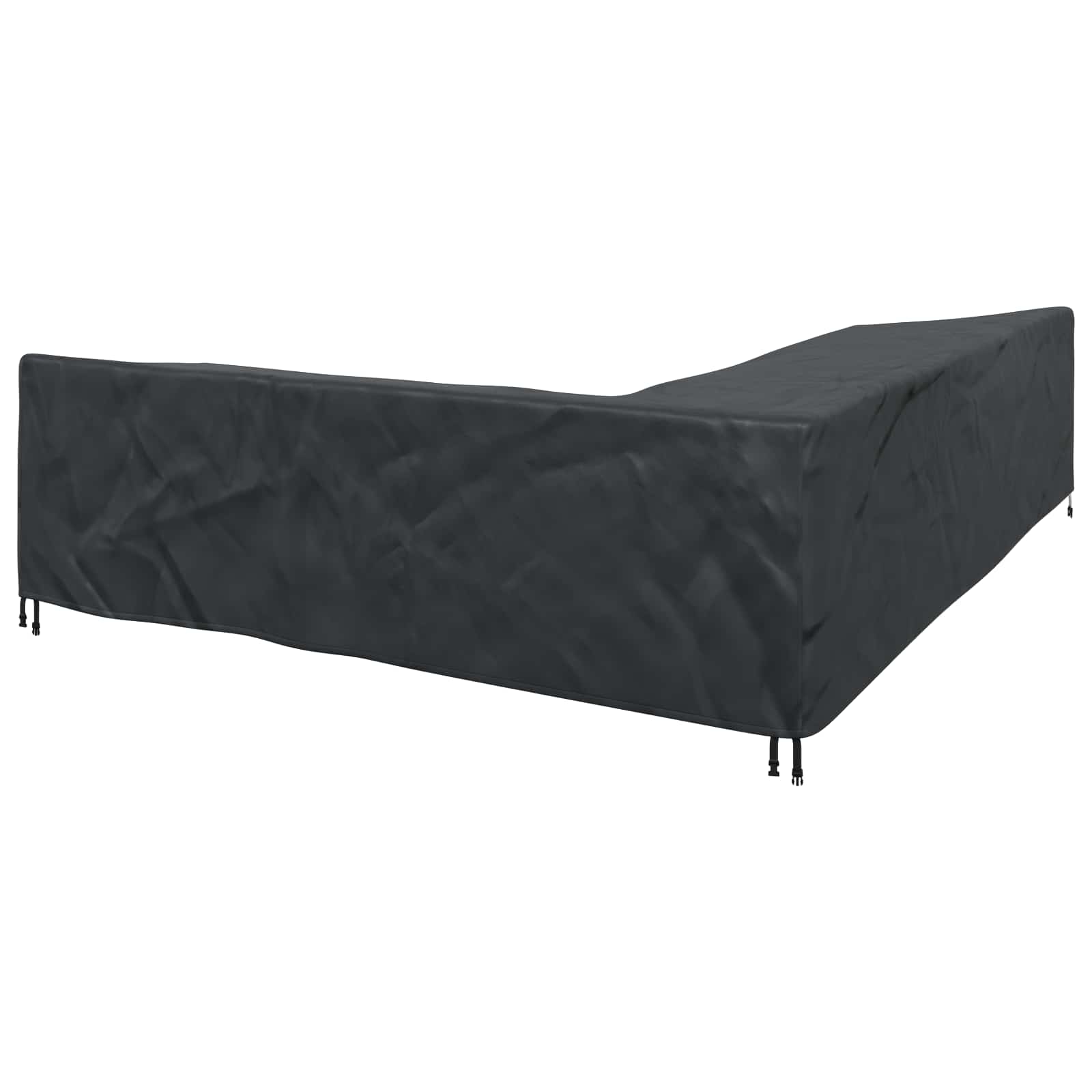 vidaXL Pokrowiec na meble Czarny 330 x 255 x 80 cm Tkanina Oxford 210D