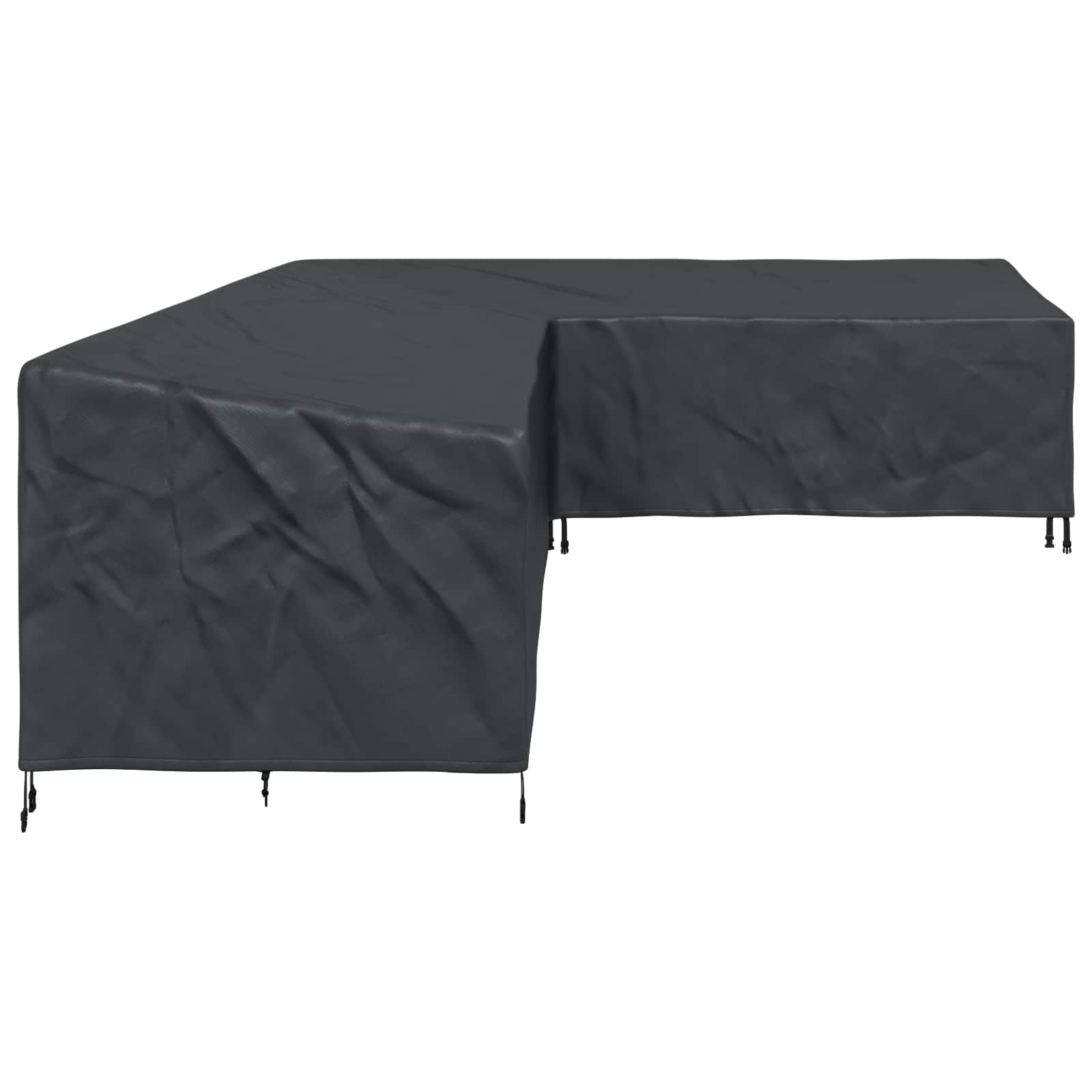 vidaXL Pokrowiec na meble Czarny 330 x 255 x 80 cm Tkanina Oxford 210D
