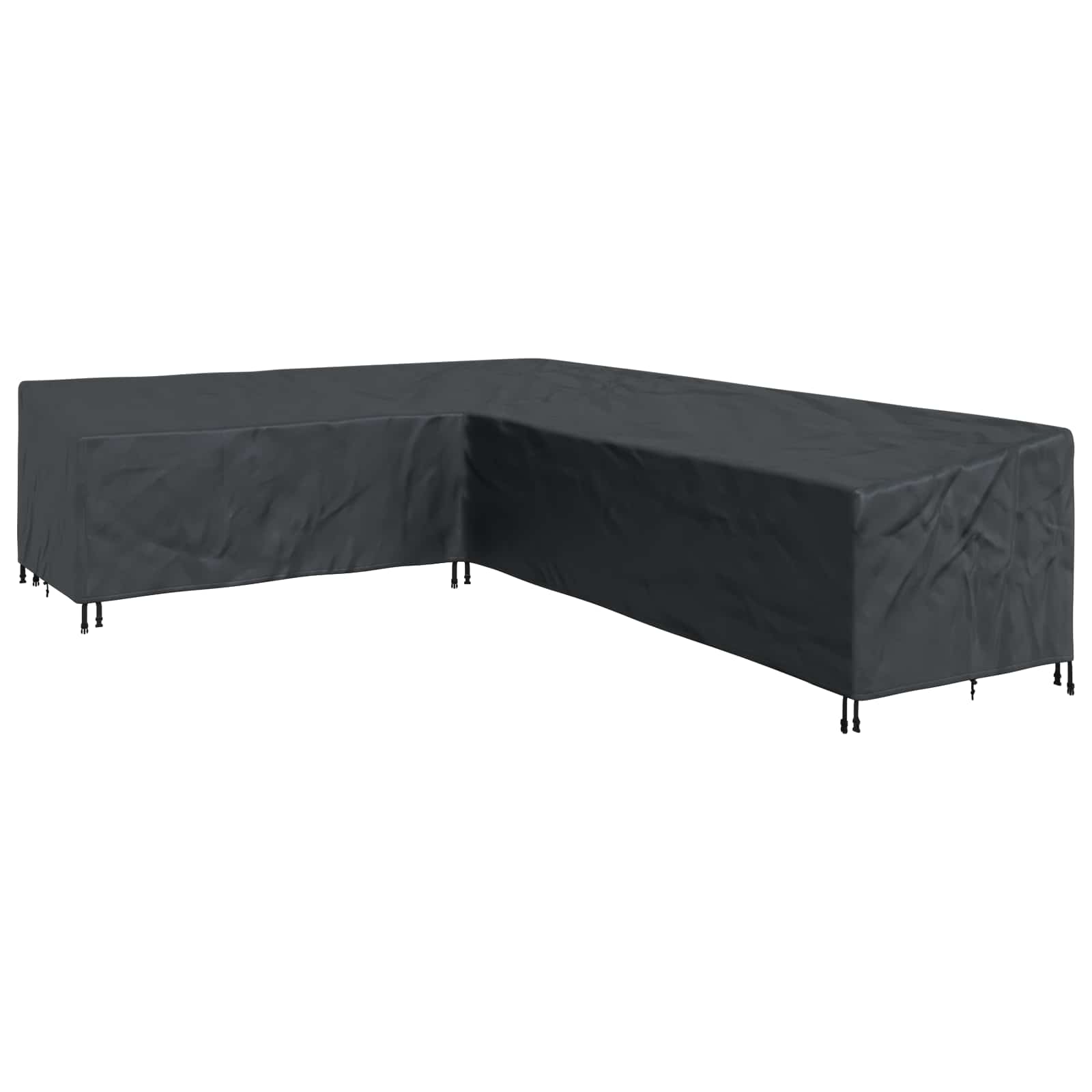 vidaXL Pokrowiec na meble Czarny 330 x 255 x 80 cm Tkanina Oxford 210D