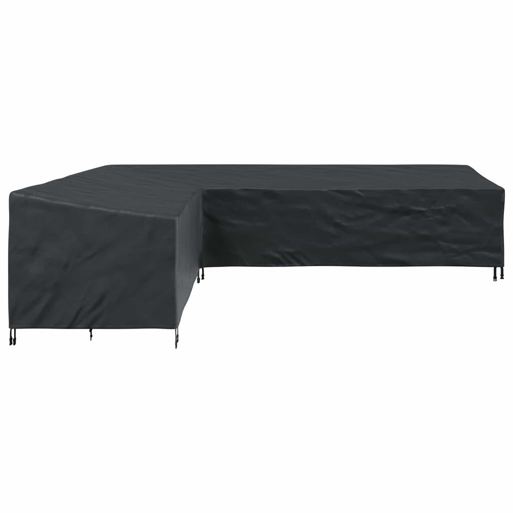 vidaXL Pokrowiec na meble Czarny 330 x 255 x 80 cm Tkanina Oxford 210D