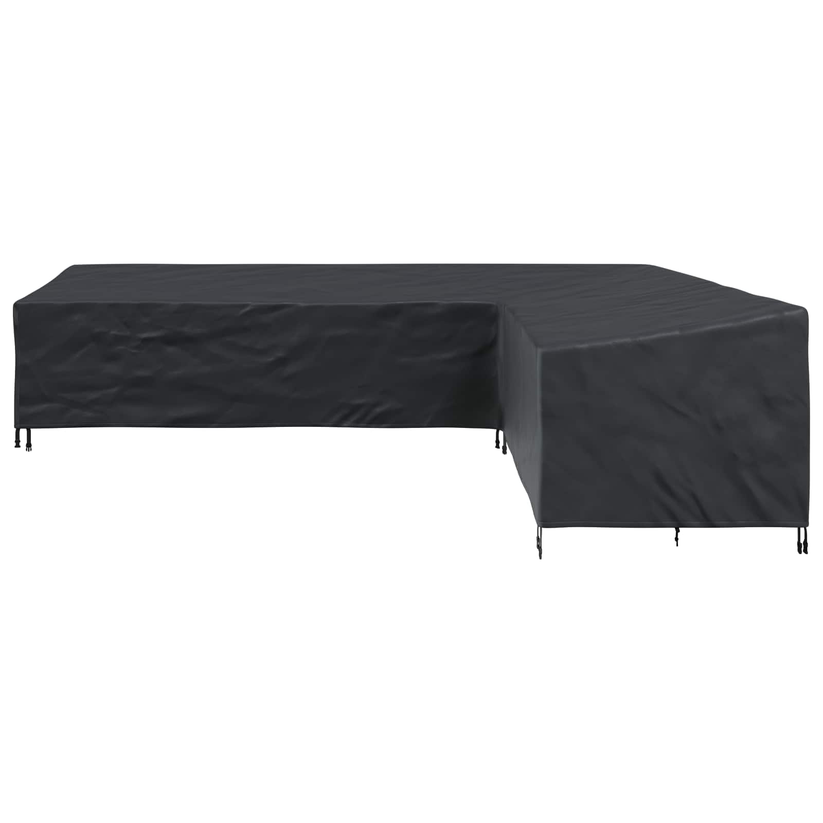 vidaXL Pokrowiec na meble Czarny 355 x 275 x 80 cm Tkanina Oxford 210D