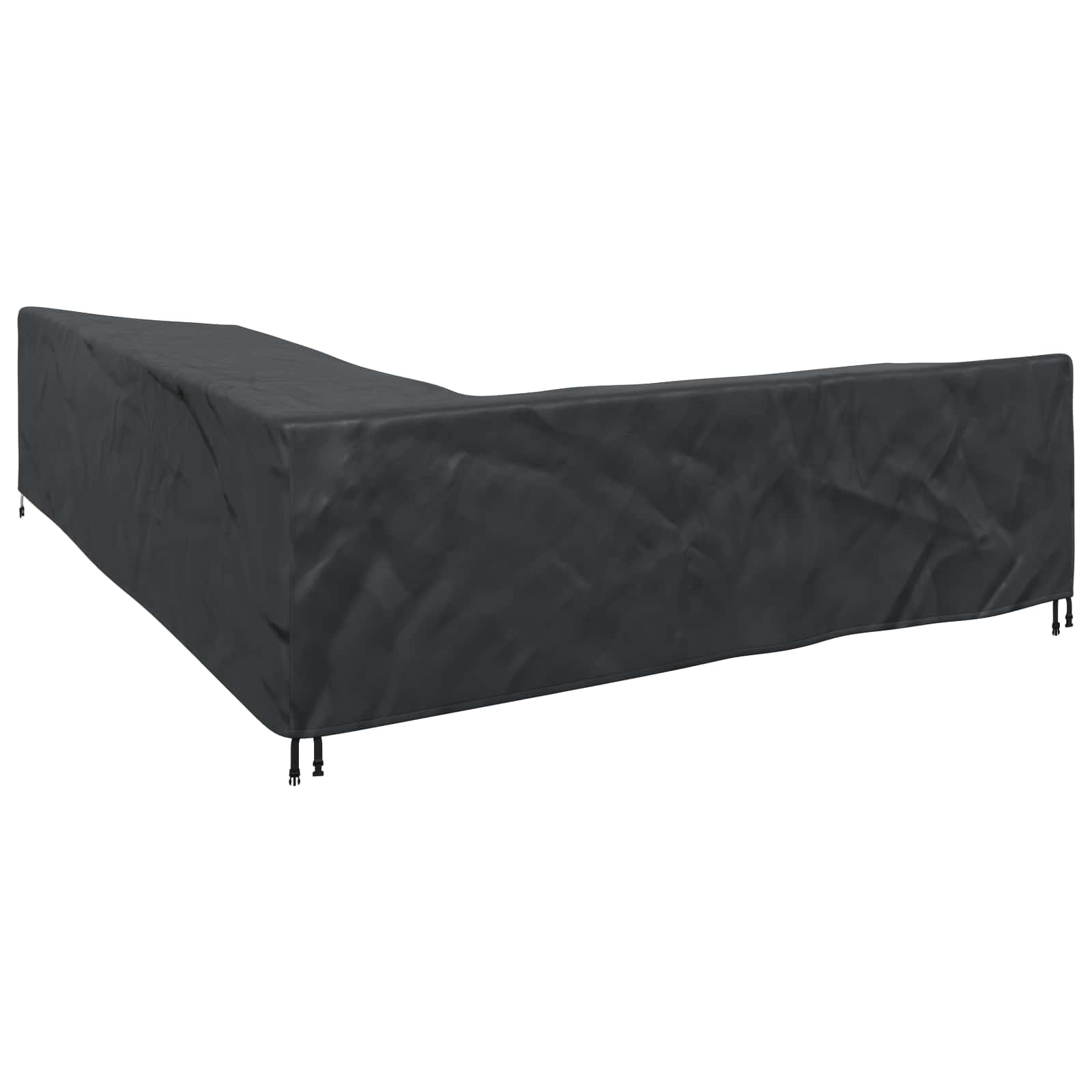 vidaXL Pokrowiec na meble Czarny 355 x 275 x 80 cm Tkanina Oxford 210D
