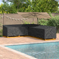 vidaXL Pokrowiec na meble Czarny 355 x 275 x 80 cm Tkanina Oxford 420D