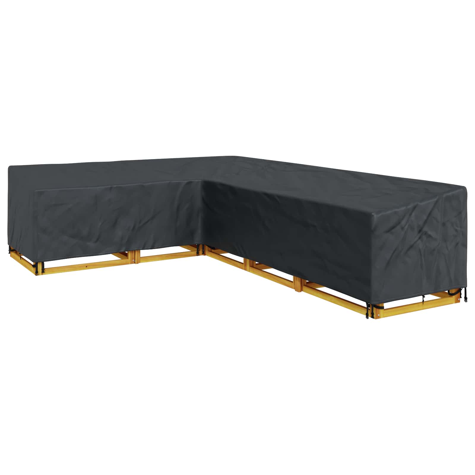 vidaXL Pokrowiec na meble Czarny 355 x 275 x 80 cm Tkanina Oxford 420D