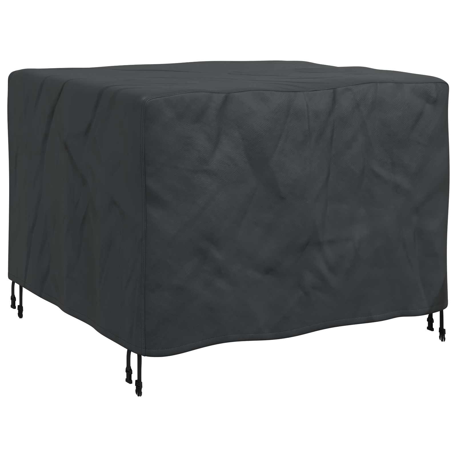 vidaXL Pokrowiec na meble Gładki Czarny 113 x 113 x 73 cm 210D