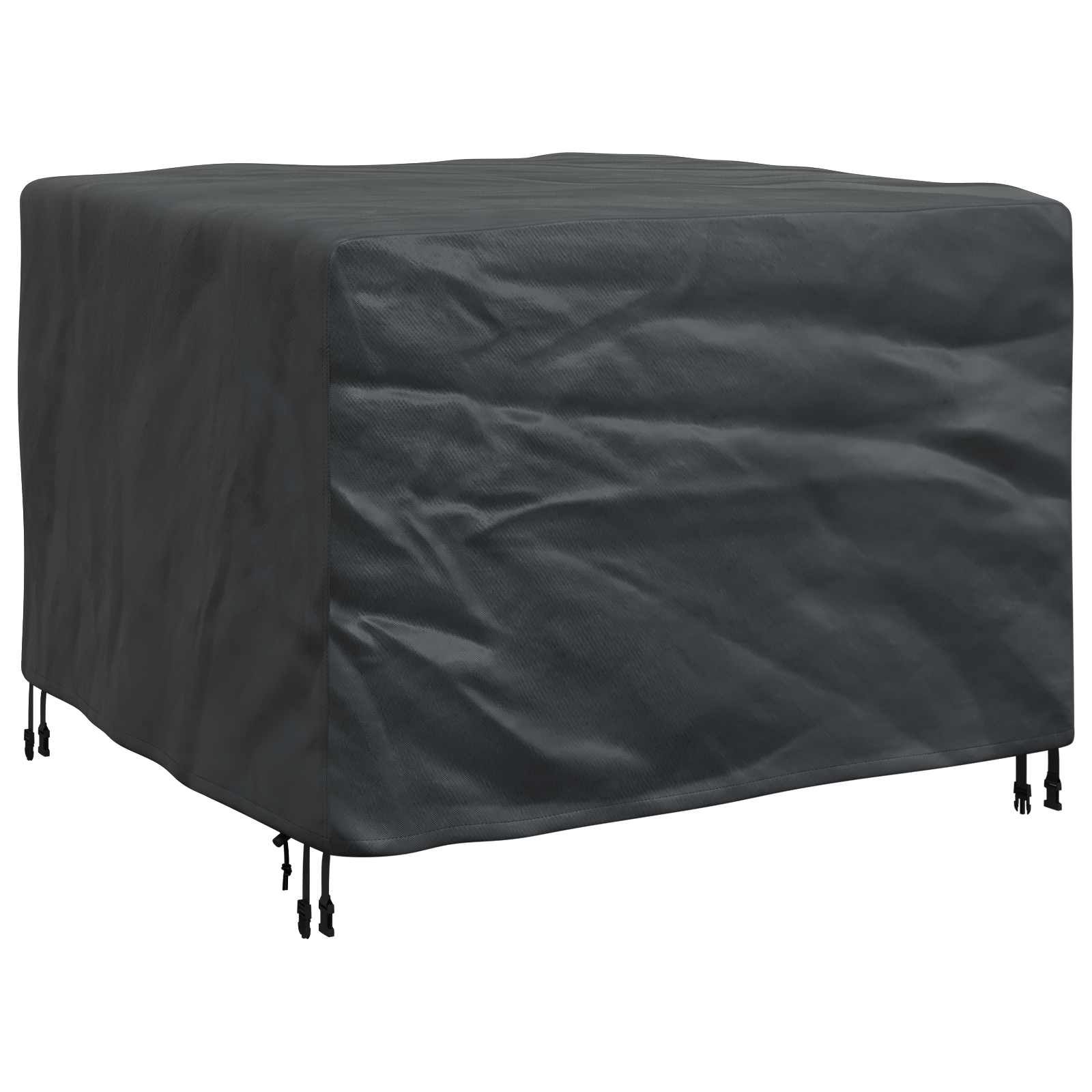 vidaXL Pokrowiec na meble Gładki Czarny 113 x 113 x 73 cm 210D