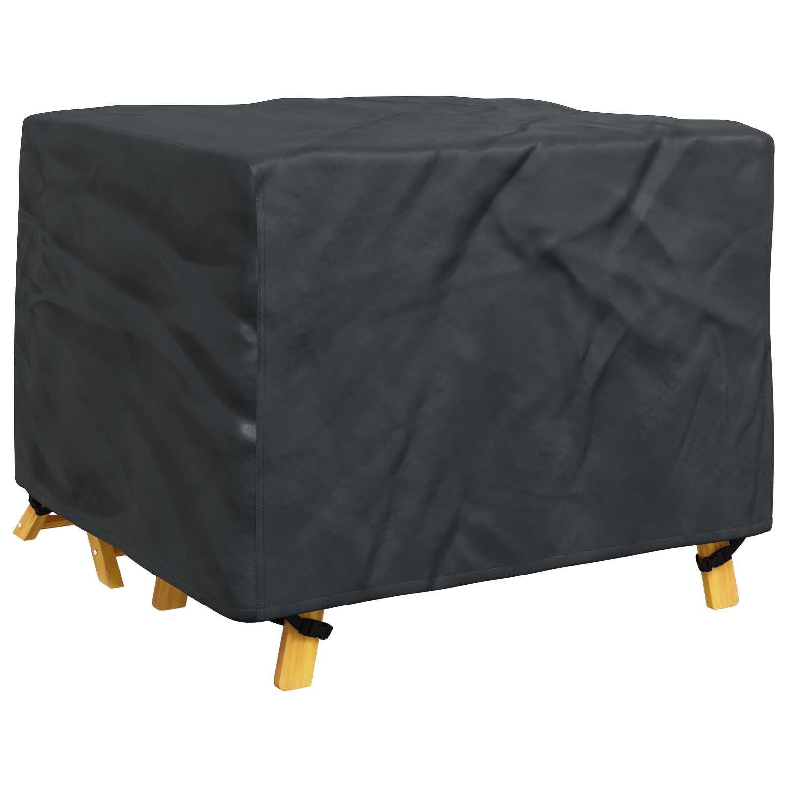 vidaXL Pokrowiec na meble Gładki Czarny 113 x 113 x 73 cm 210D