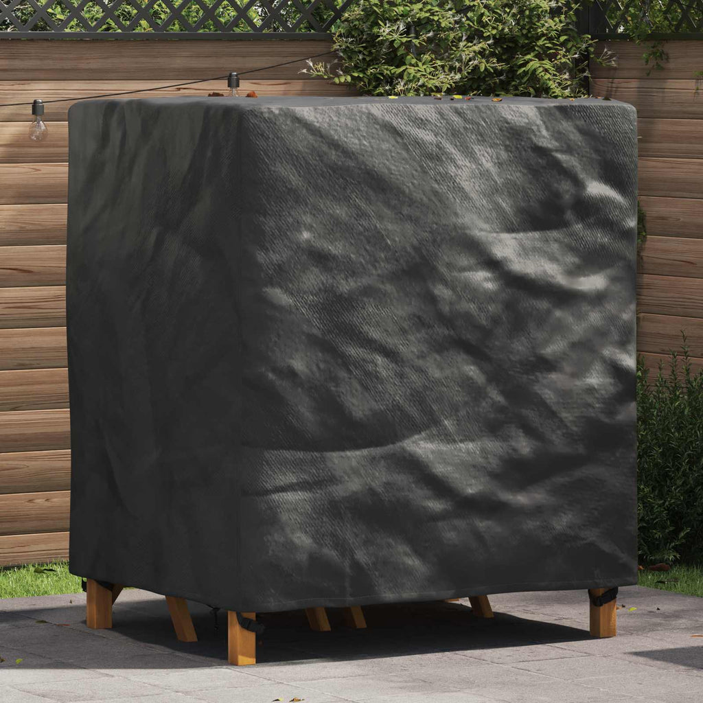 vidaXL Pokrowiec na meble Gładki Czarny 116 x 100 x 120 cm 210D