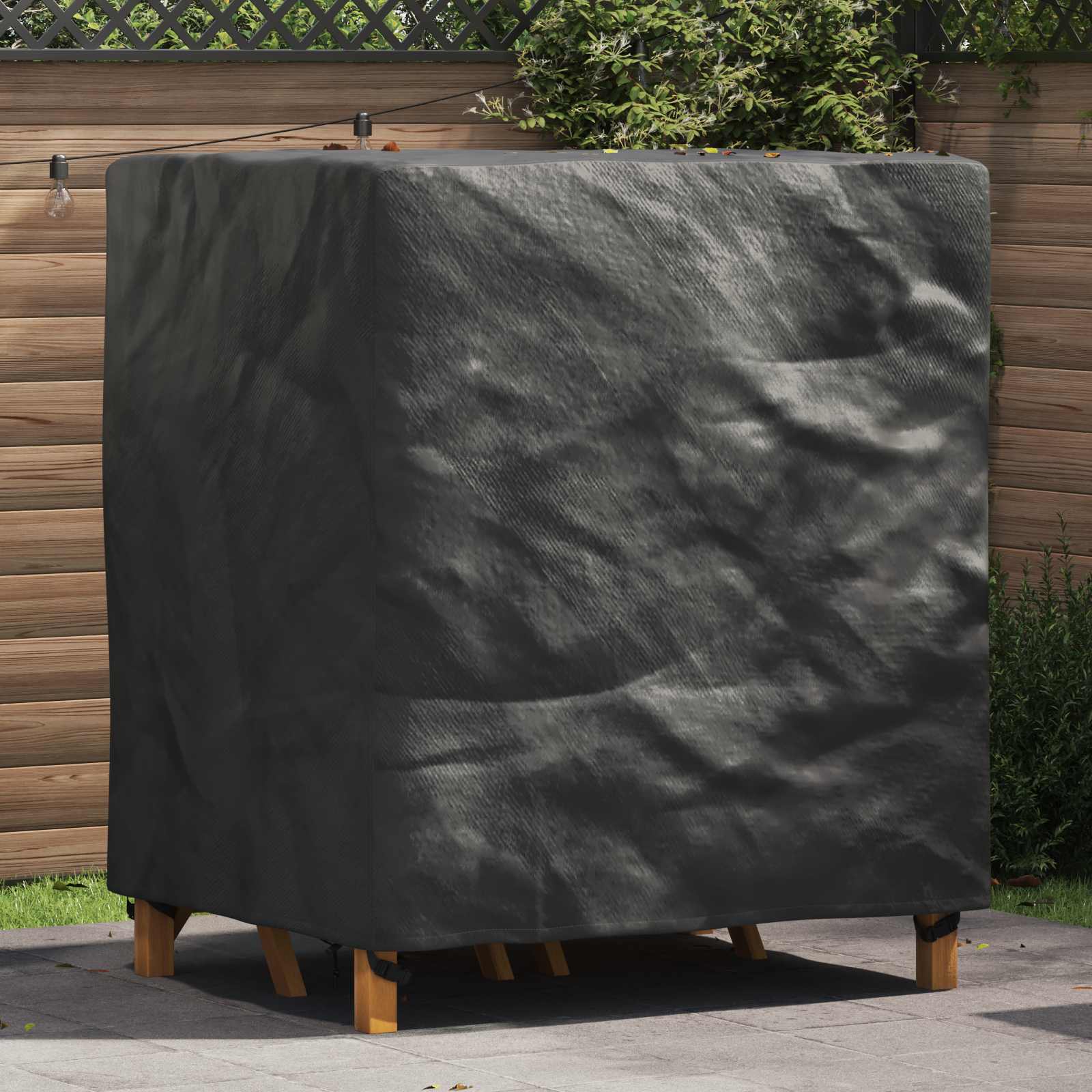 vidaXL Pokrowiec na meble Gładki Czarny 116 x 100 x 120 cm 210D