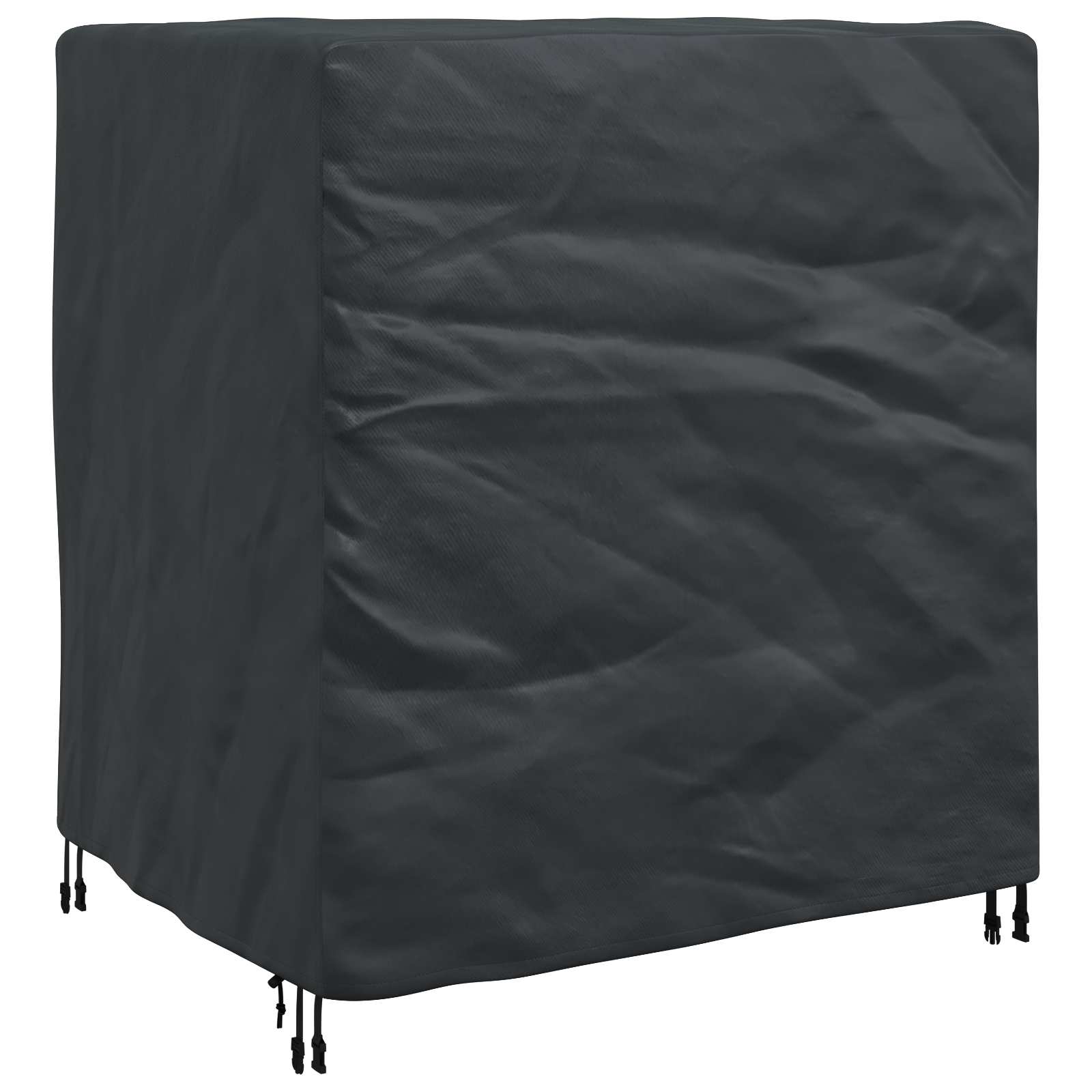 vidaXL Pokrowiec na meble Gładki Czarny 116 x 100 x 120 cm 210D