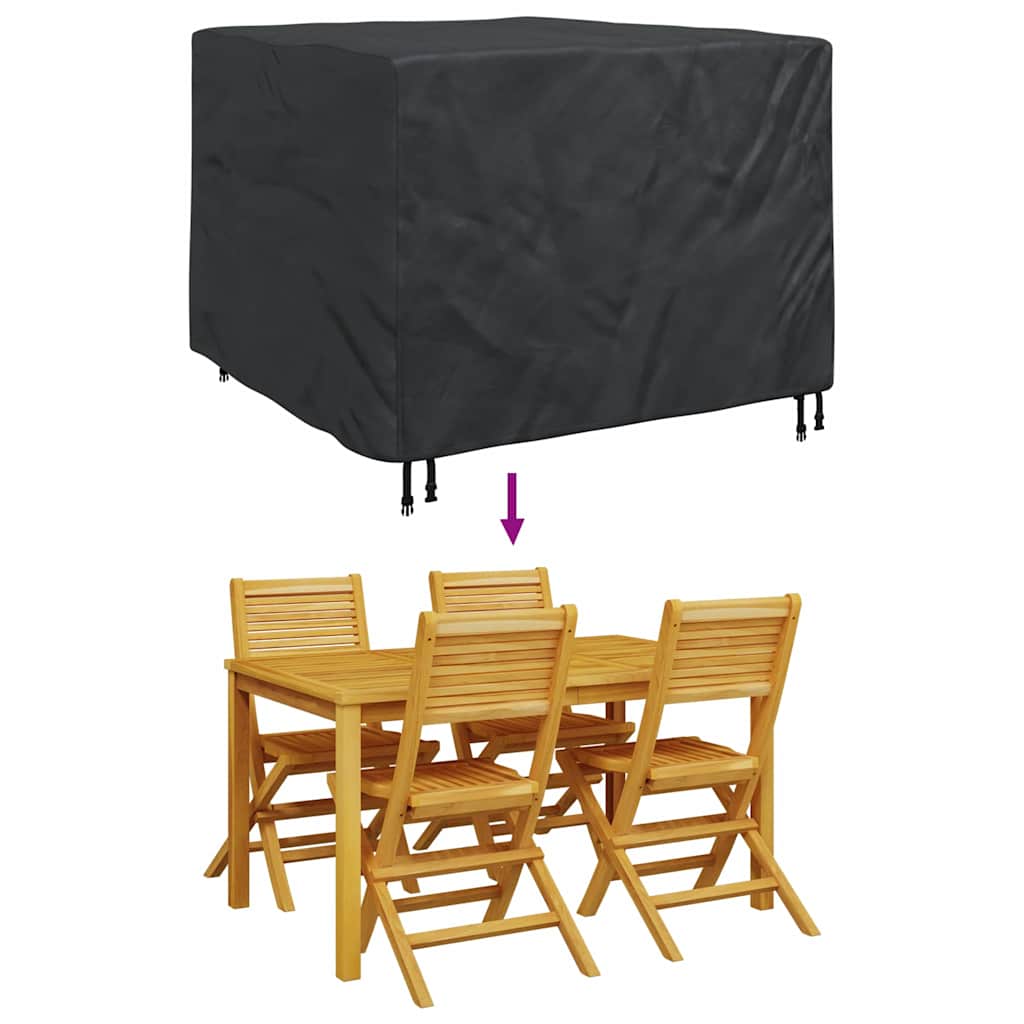 vidaXL Pokrowiec na meble Czarny 125 x 125 x 74 cm Tkanina Oxford 210D