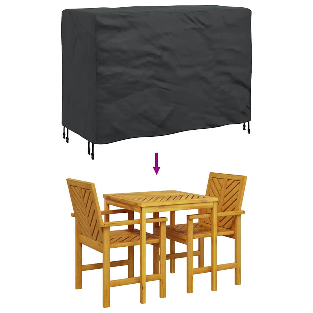 vidaXL Pokrowiec na meble Gładki Czarny 130 x 80 x 70 cm 210D