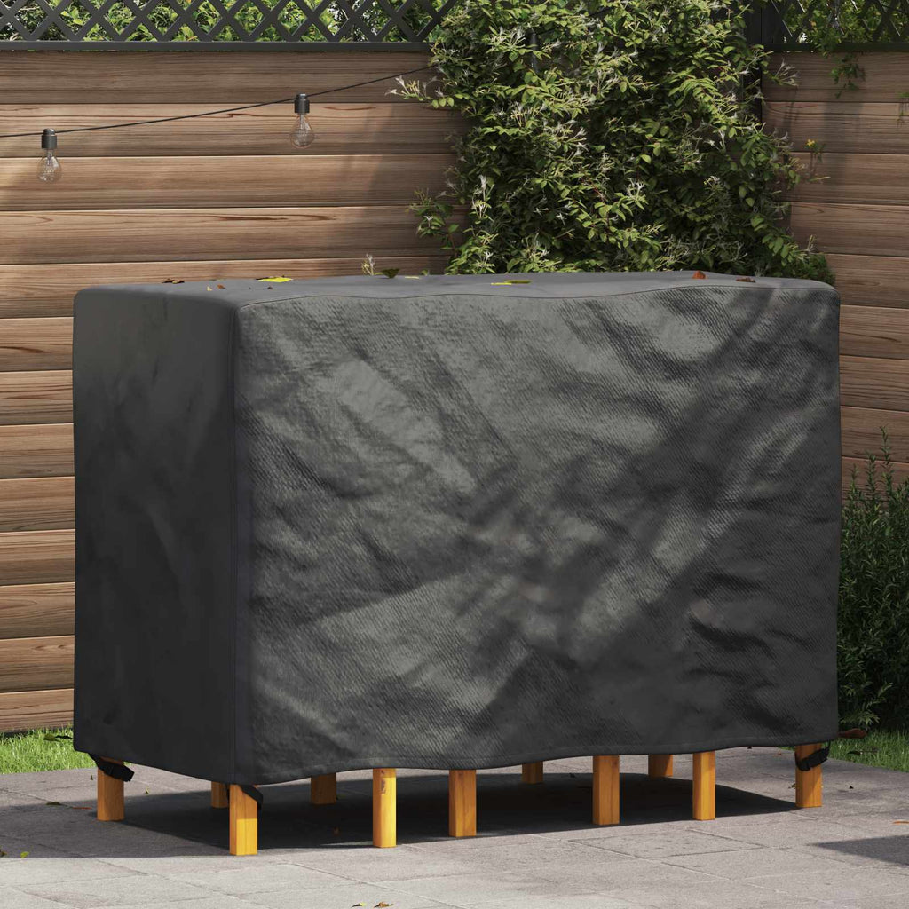 vidaXL Pokrowiec na meble Gładki Czarny 140 x 70 x 90 cm 210D