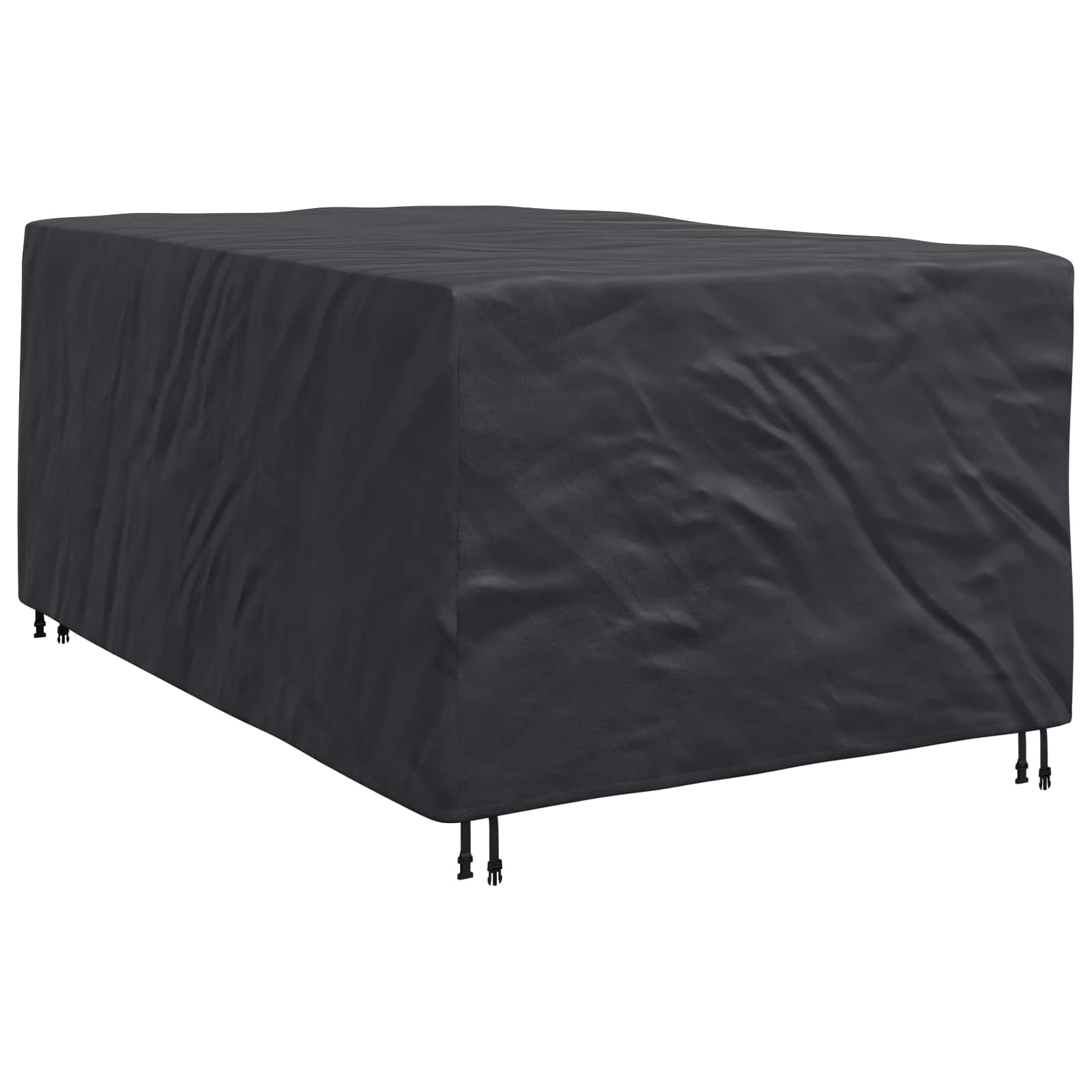 vidaXL Pokrowiec na meble Gładki Czarny 143 x 225 x 90 cm 210D