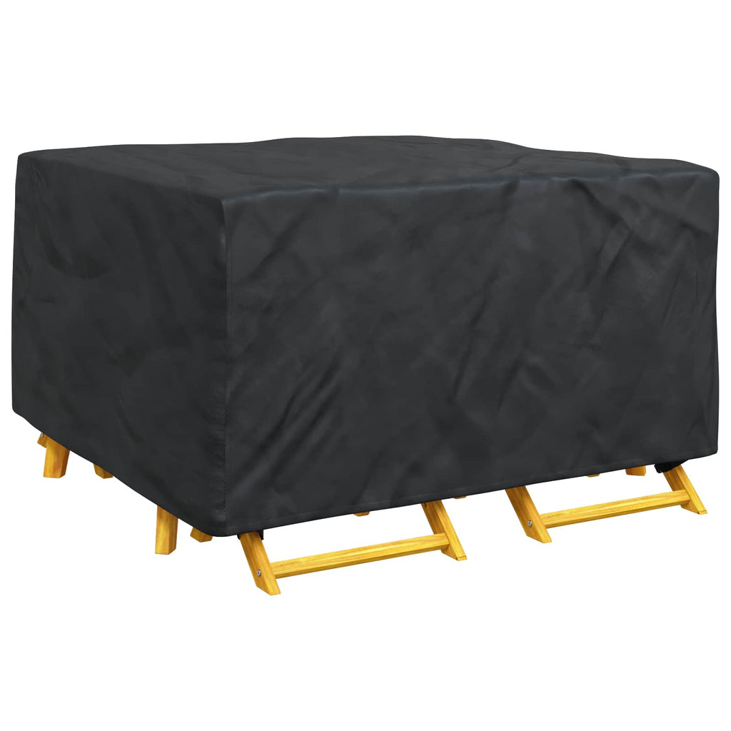 vidaXL Pokrowiec na meble Gładki Czarny 150 x 150 x 75 cm 210D