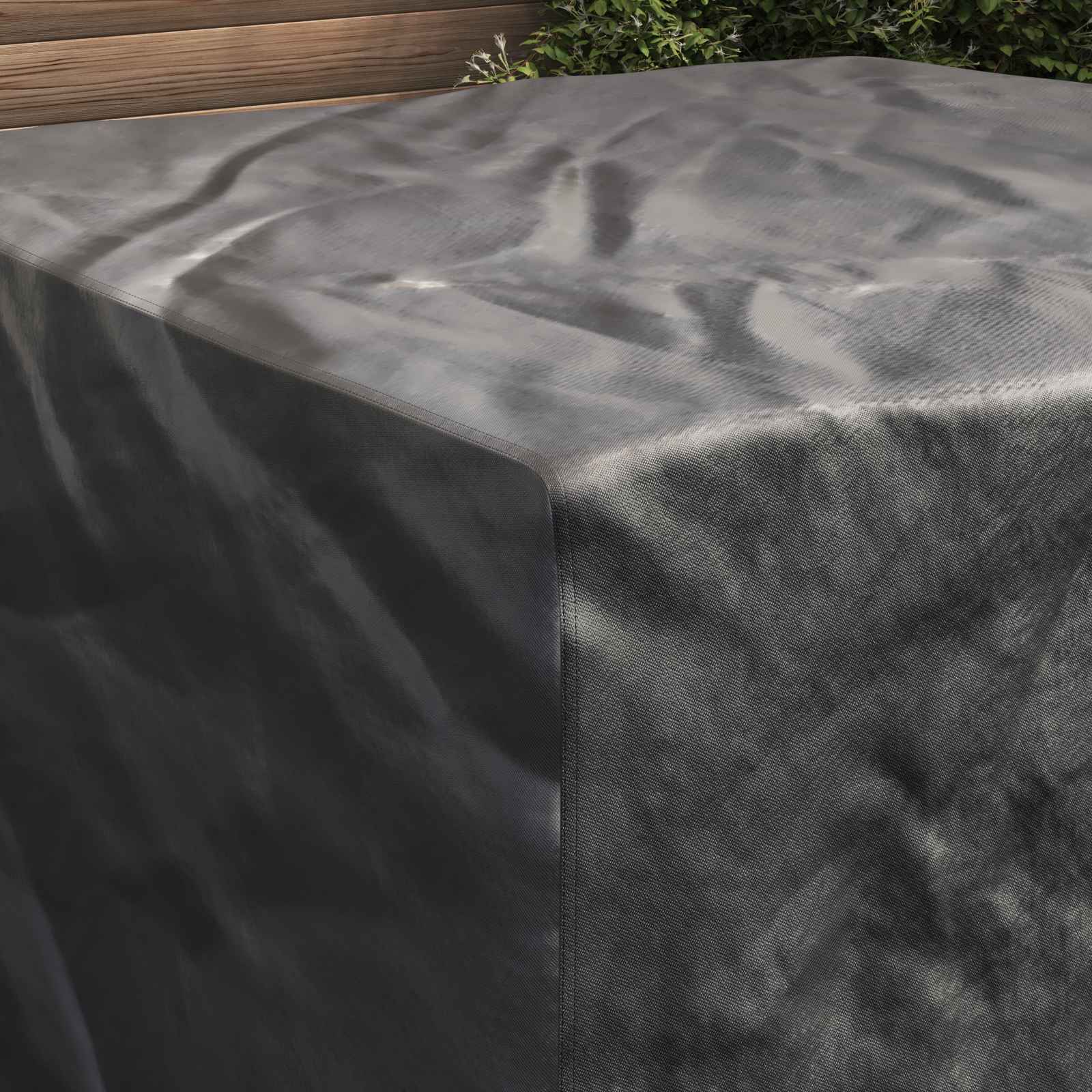 vidaXL Pokrowiec na meble Gładki Czarny 150 x 150 x 75 cm 420D