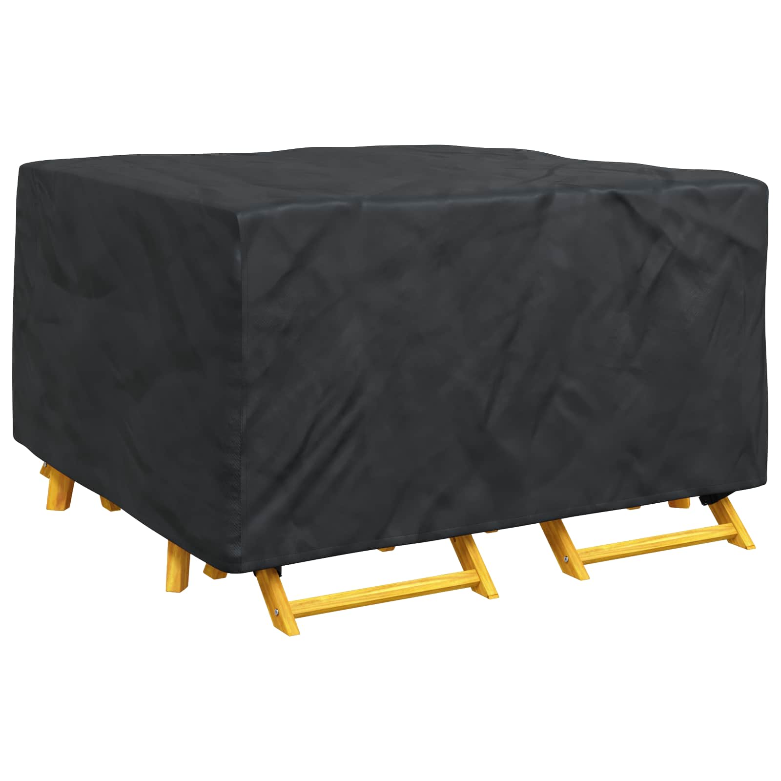 vidaXL Pokrowiec na meble Gładki Czarny 150 x 150 x 75 cm 420D