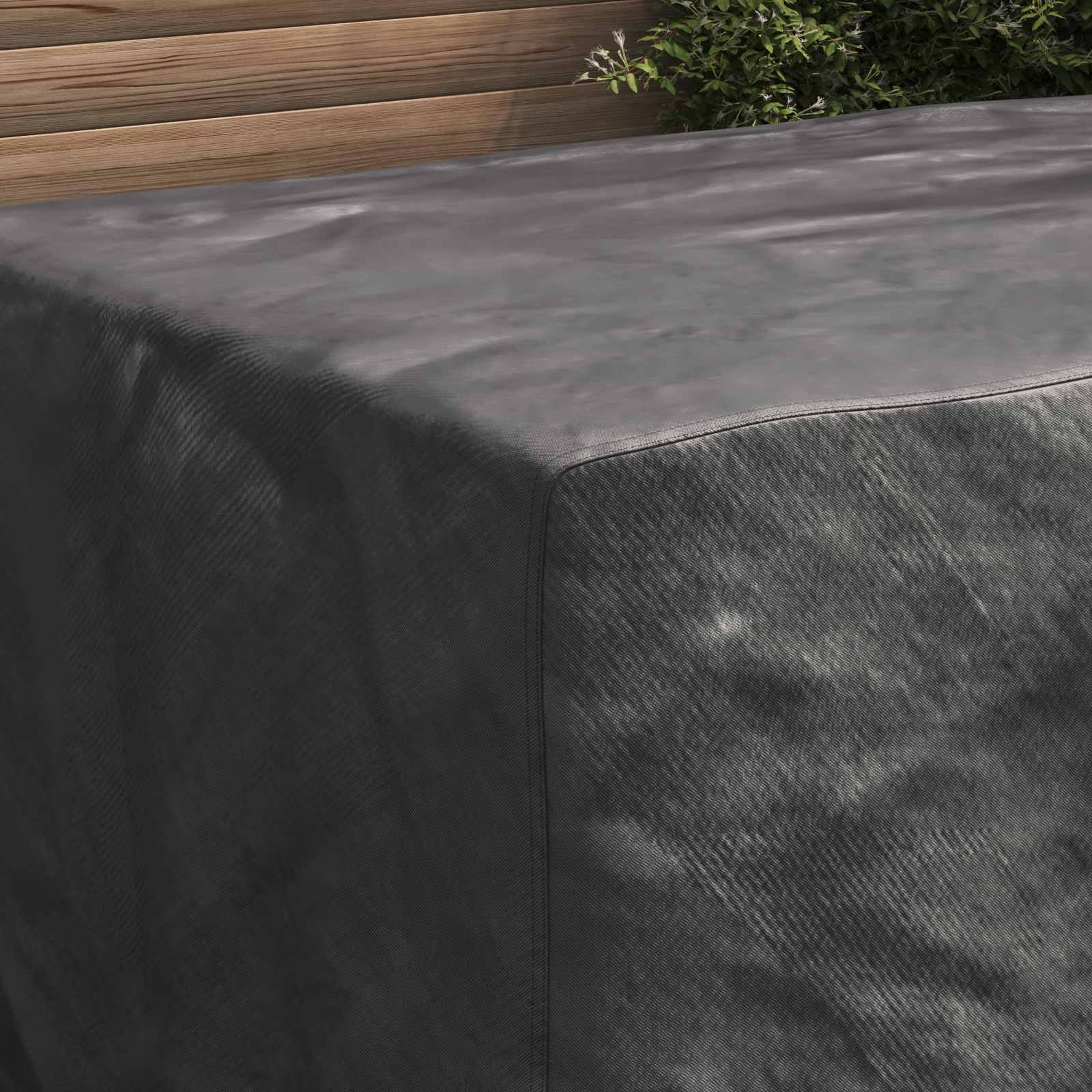 vidaXL Pokrowiec na meble Gładki Czarny 170 x 100 x 70 cm 210D