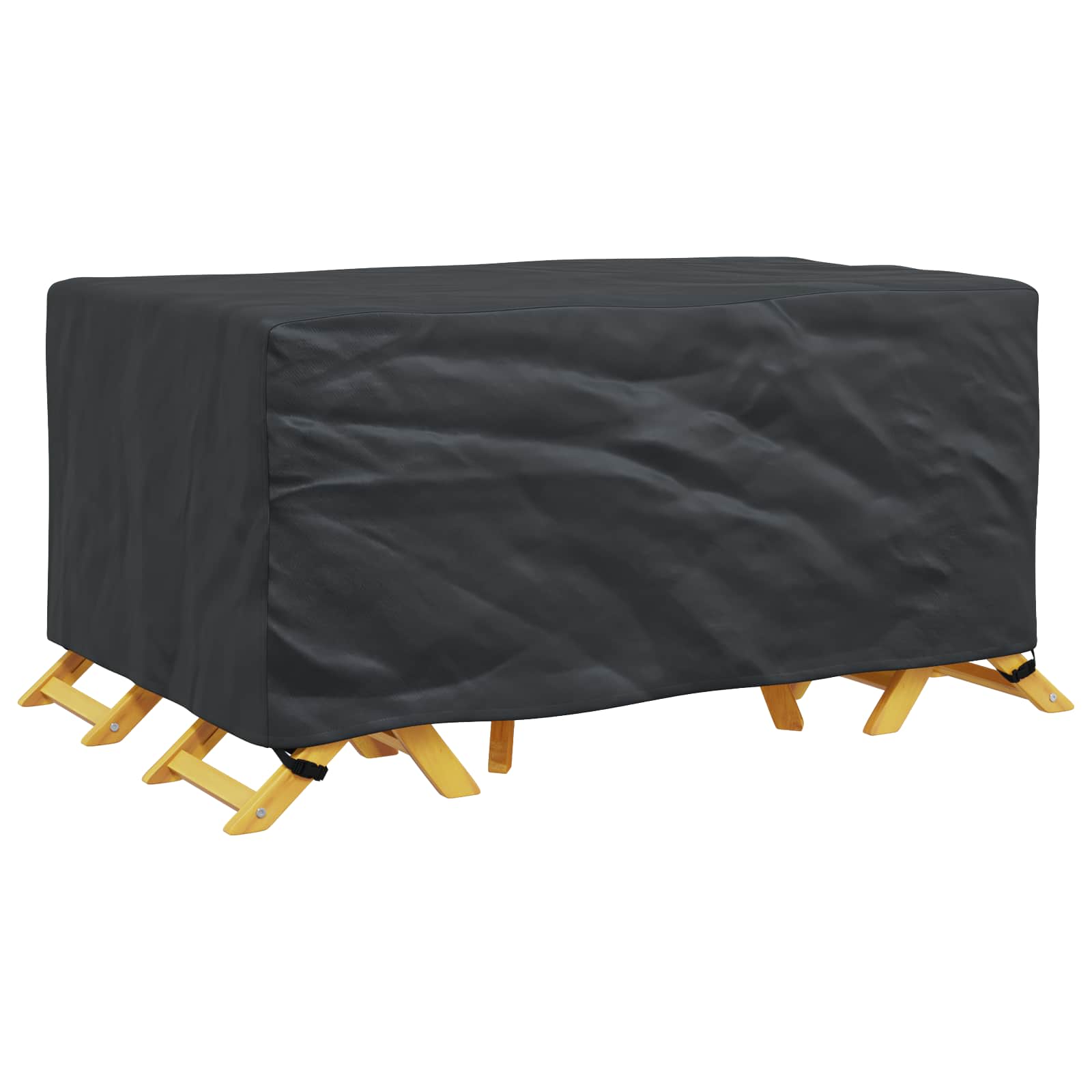 vidaXL Pokrowiec na meble Gładki Czarny 170 x 100 x 70 cm 210D