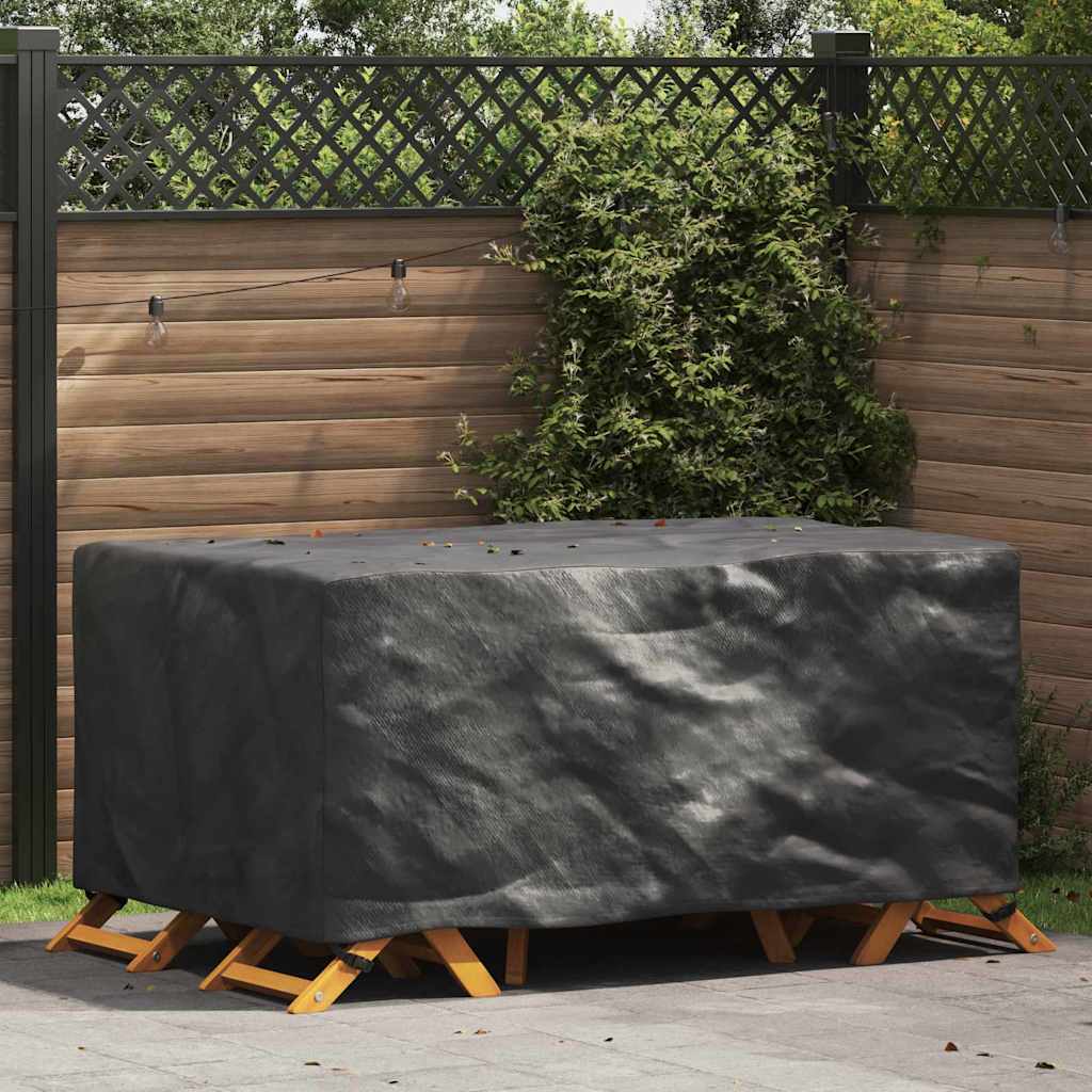 vidaXL Pokrowiec na meble Gładki Czarny 172 x 113 x 73 cm 600D