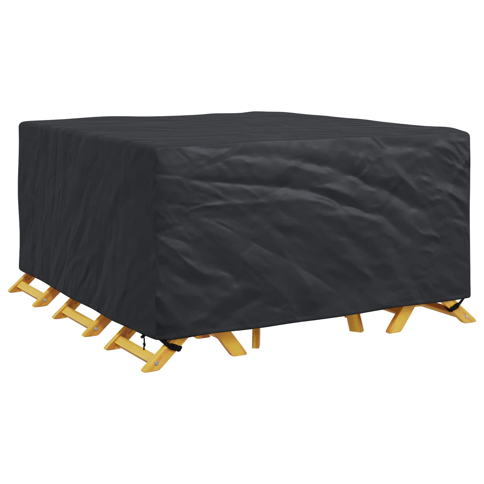 vidaXL Pokrowiec na meble Gładki Czarny 180 x 190 x 85 cm 420D